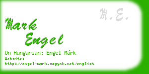 mark engel business card