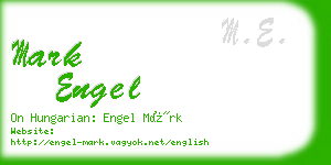 mark engel business card